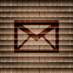 mail envelope flat modern web button and space vector image