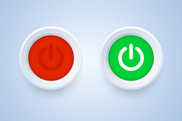 power off and on button in 3d style vector