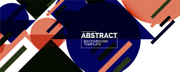 simple circles and triangles abstract background vector image