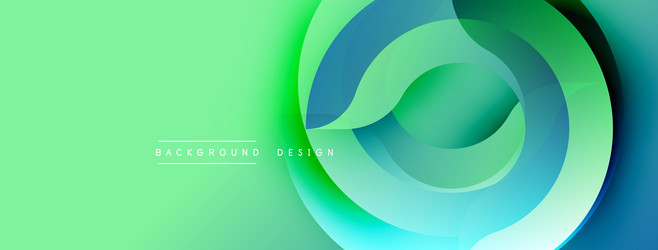 abstract green blue layers create dynamic flowing vector image
