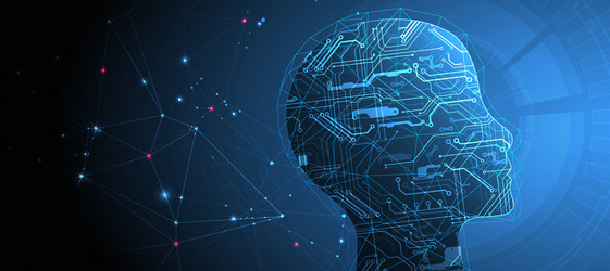 artificial intelligence technical background vector image