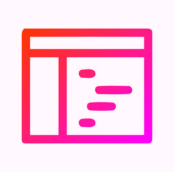 basic ui web browsers gradient flat icon vector image