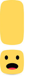 exclamation mark attention web message danger vector image