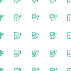 mp player icon pattern seamless white background vector image