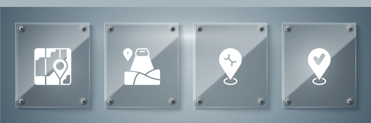 set location with check mark car service vector image