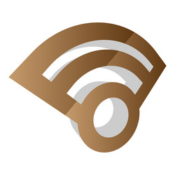 wireless cordless signal internet wifi shape icon vector image