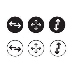 a set of directional arrow icons vector image