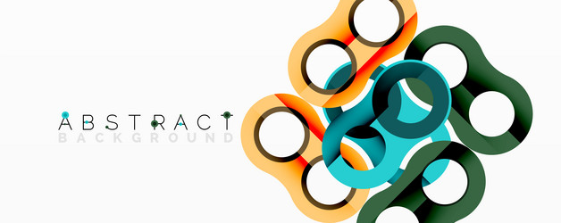 abstract circles overlap creating modern design vector image