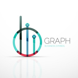 Abstract logo idea linear chart or graph vector