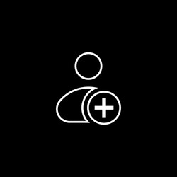 add new user account flat icon for apps vector image