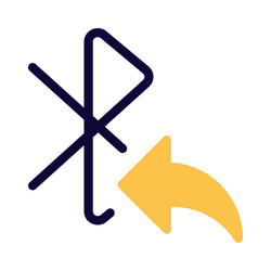 data forwarding with bluetooth application vector image