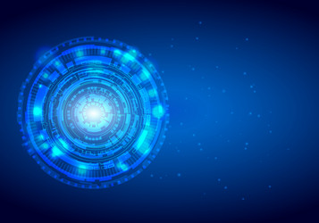 digital business tech circle and technology vector image