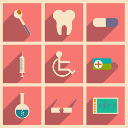 flat with shadow concept and mobile application vector image