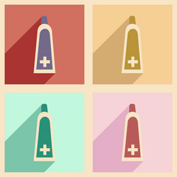 flat with shadow concept and mobile application vector image
