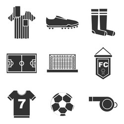 soccer icon set Vector Image