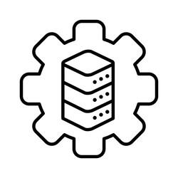 data storage system automation outline icon vector image