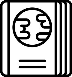 passport icon location map and navigation vector image