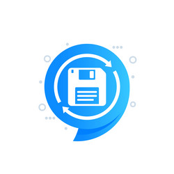 backup floppy disk icon for web vector image