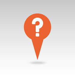 question mark pin map icon pointer markers vector image