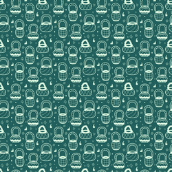 seamless pattern with four abstract baskets vector image