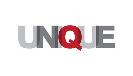 unique phrase overlap color no transparency vector image