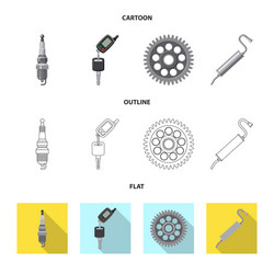 design of auto and part symbol collection vector image