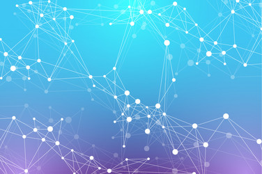 geometric graphic background molecule vector image