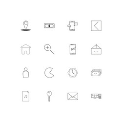 internet of things simple linear icons set vector image