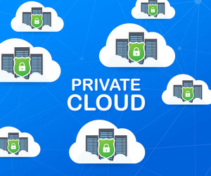 vpc private cloud within a company icon secure vector