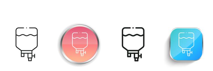 dropper icon thin linear regular and button style vector image