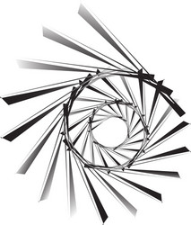 geometric circular spiral abstract angular edgy vector image