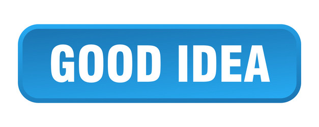 good idea button square 3d push vector image