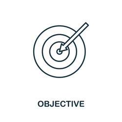 objective icon line style element from community vector image