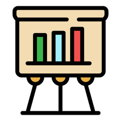 problem chart icon color outline vector image