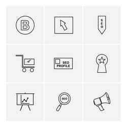 seo technology internet flags computer eps vector image