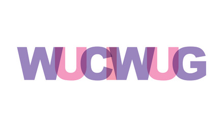 wuciwug phrase overlap color no transparency vector image