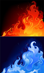 Abstract Flame Patterns vector image