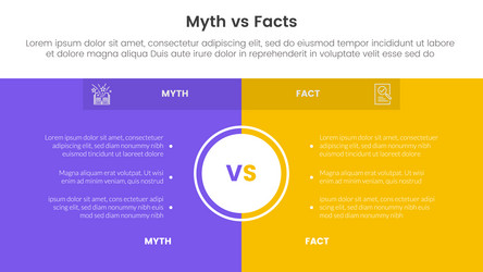 Fact vs. Myth Comparison vector image