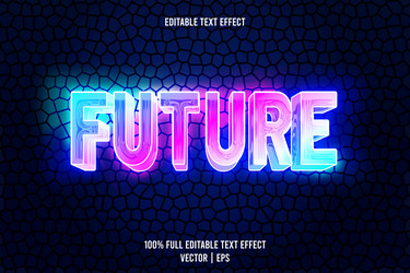 future editable text effect 3 dimension emboss vector image