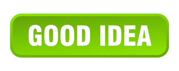good idea button square 3d push vector image