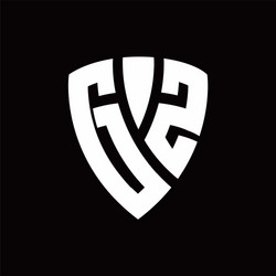 Gs logo monogram with shield shape isolated Vector Image
