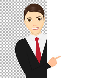 Man Pointing Finger Upwards Vector Image