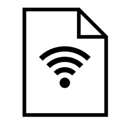 wifi icon printed on the data file vector image