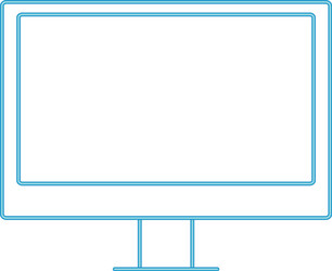 computer desktop line color style icon vector image