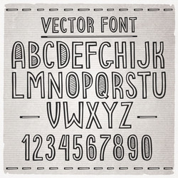 Hand drawn cartoon doodle font Royalty Free Vector Image