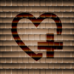 heart flat modern web button and space for your vector image