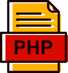 php file document icon vector image