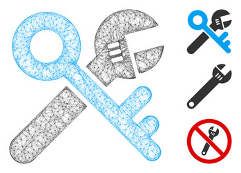security tools polygonal web mesh vector image