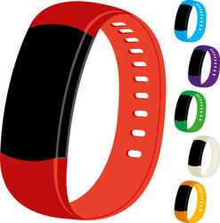 simple smartband set in various colors with copy vector image