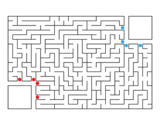 abstract rectangular maze game for kids puzzle vector image